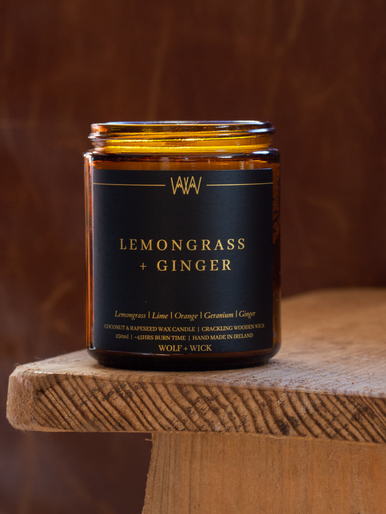 Wolf and wick, natural coconut and rapeseed wax candle